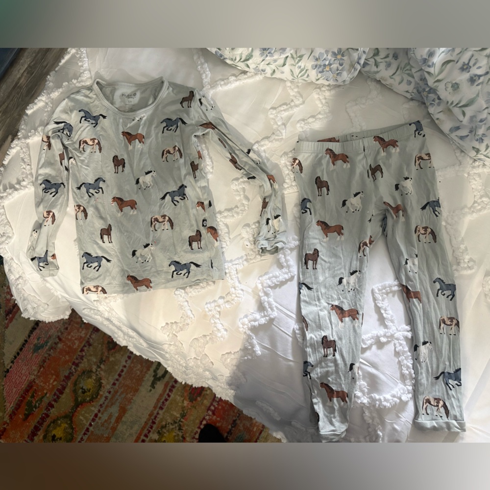 Kyte Baby toddler pajamas, 3T in horse print